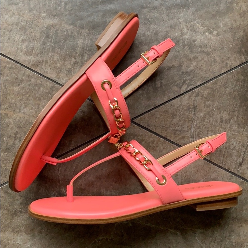 MICHAEL KORS ELSA THONG NAPPA PU GRAPEFRUIT - Picture 2 of 16